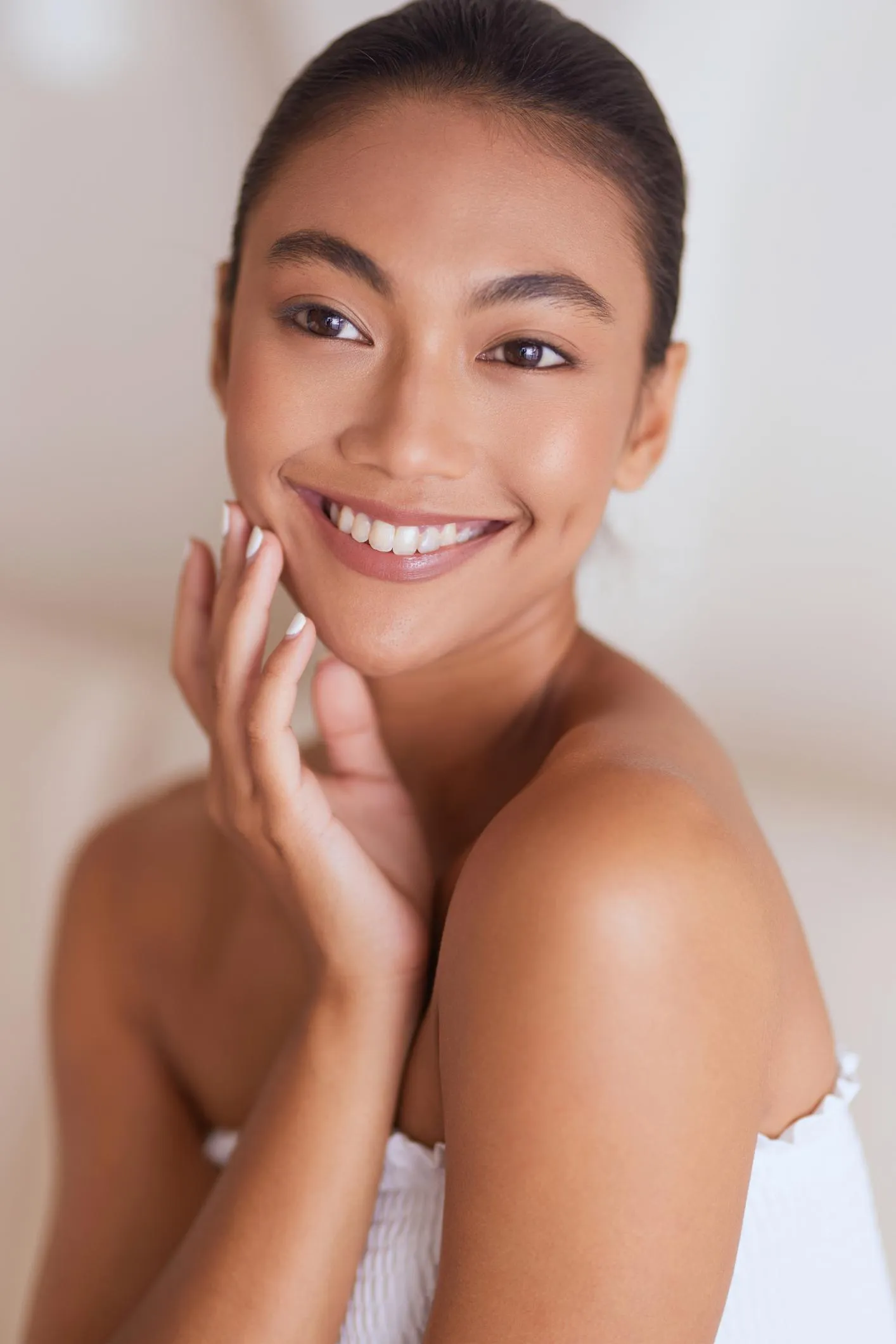 Relaxing skin care session